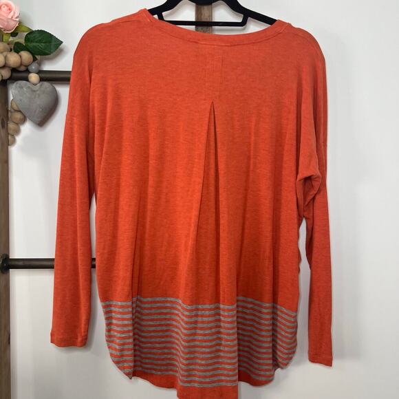 Cabi Style 4190 Long Sleeve Hangout Tee‎ Orange Grey Size X Small - Picture 4 of 6
